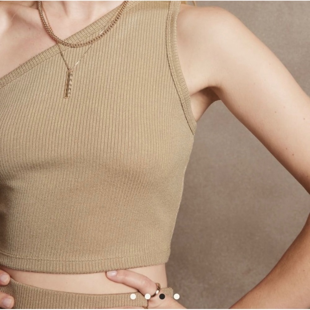 Banana Republic One Shoulder Ribbed Knit Sweater